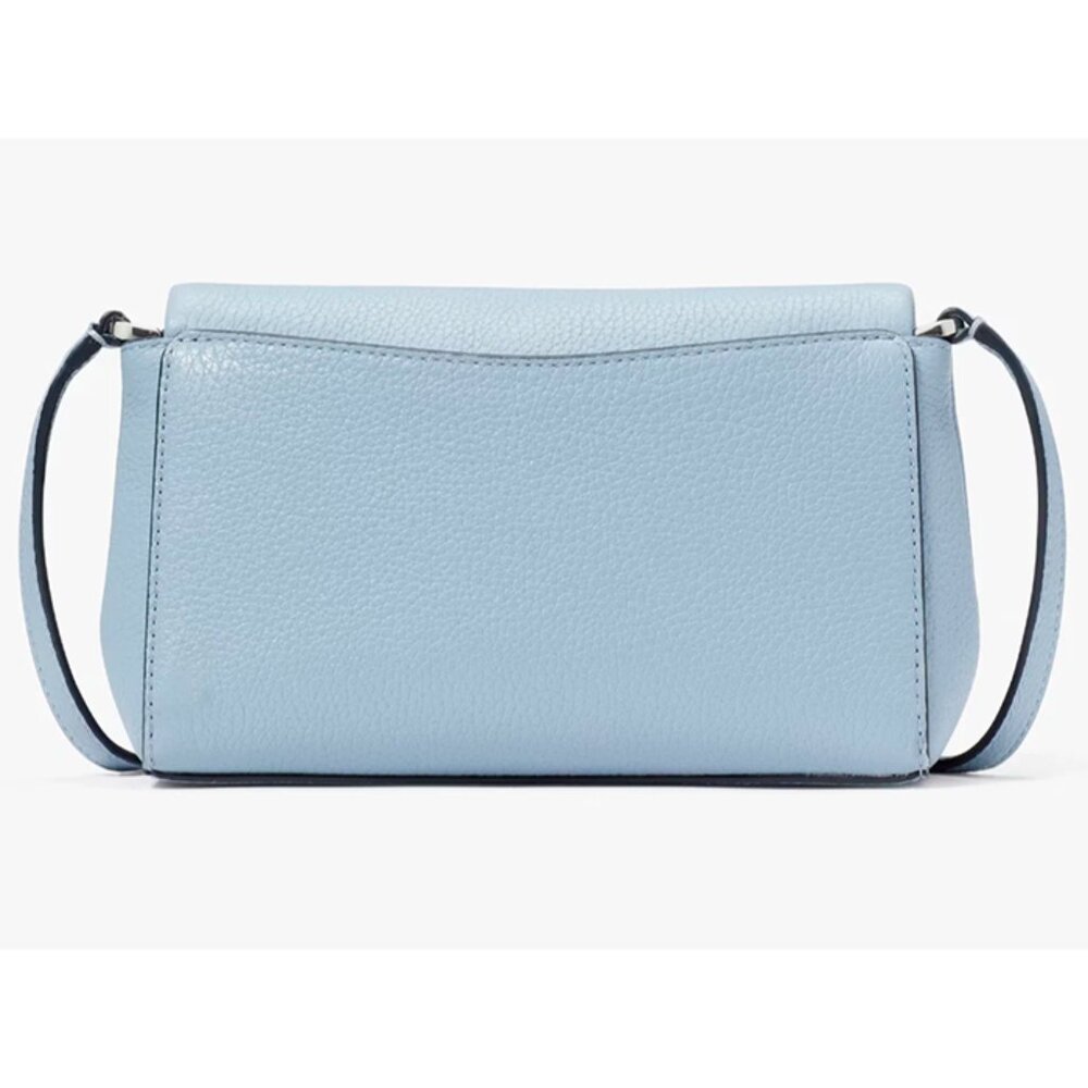 S Kate Spade Leila Mini Zip Crossbody Bag Blue Leather Purse KE487 NWT $329 - Picture 4 of 9